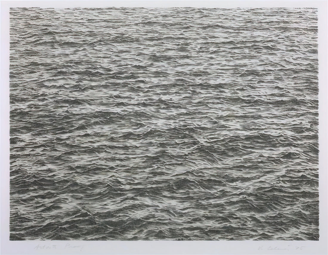 Vija Celmins Prints: The Meditative Precision of Nature's Repetition - OCEAN 1975 by Vija Celmins