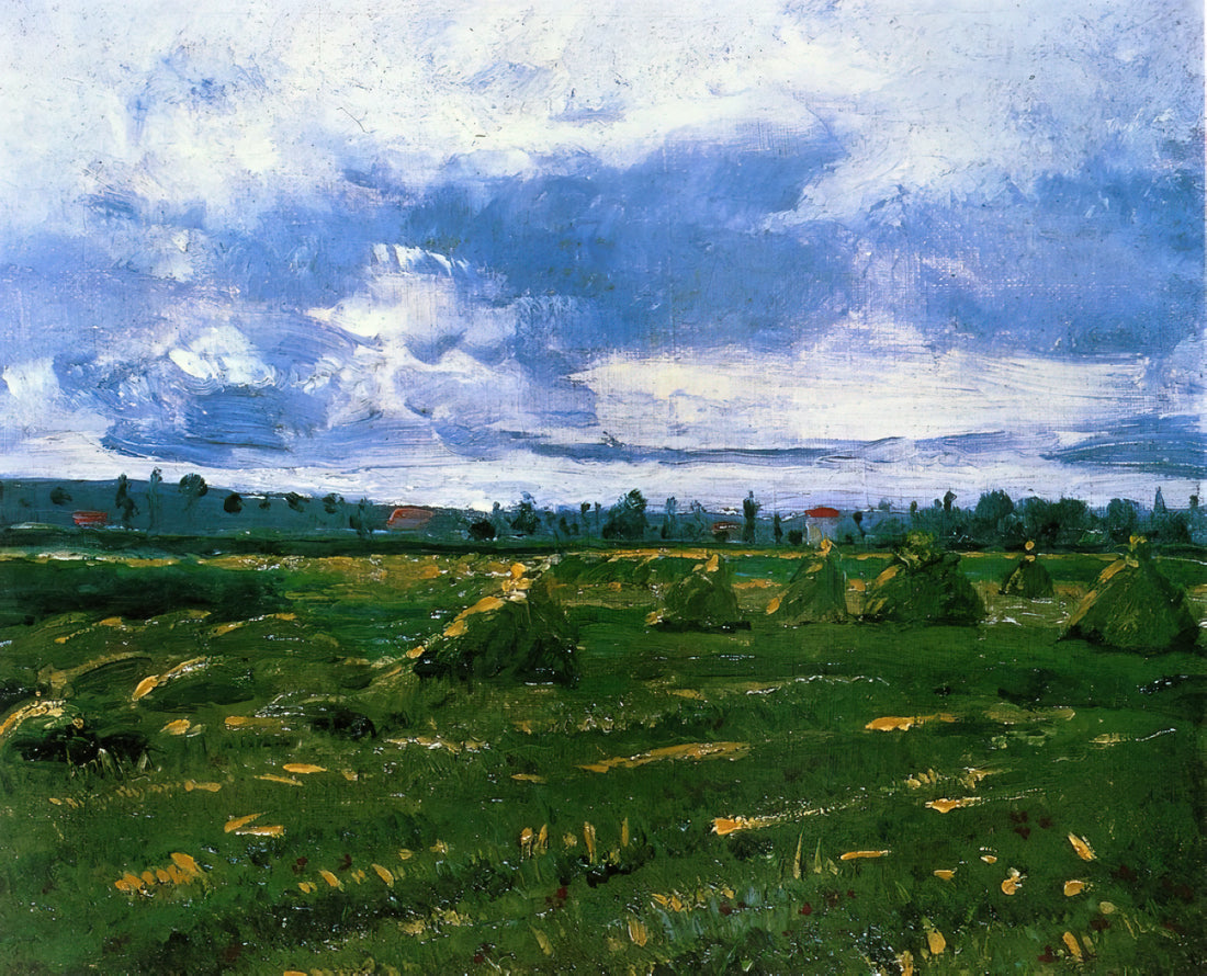 Vincent van Gogh Art Gallery: A Curated Journey Through the Master's Vision - Wheat Fields with Stacks by Vincent van Gogh