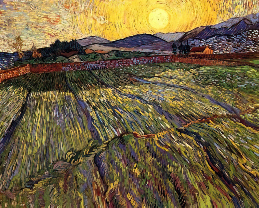 Vincent van Gogh Early Paintings: The Formative Years of a Master - Wheat Field with Rising Sun by Vincent van Gogh