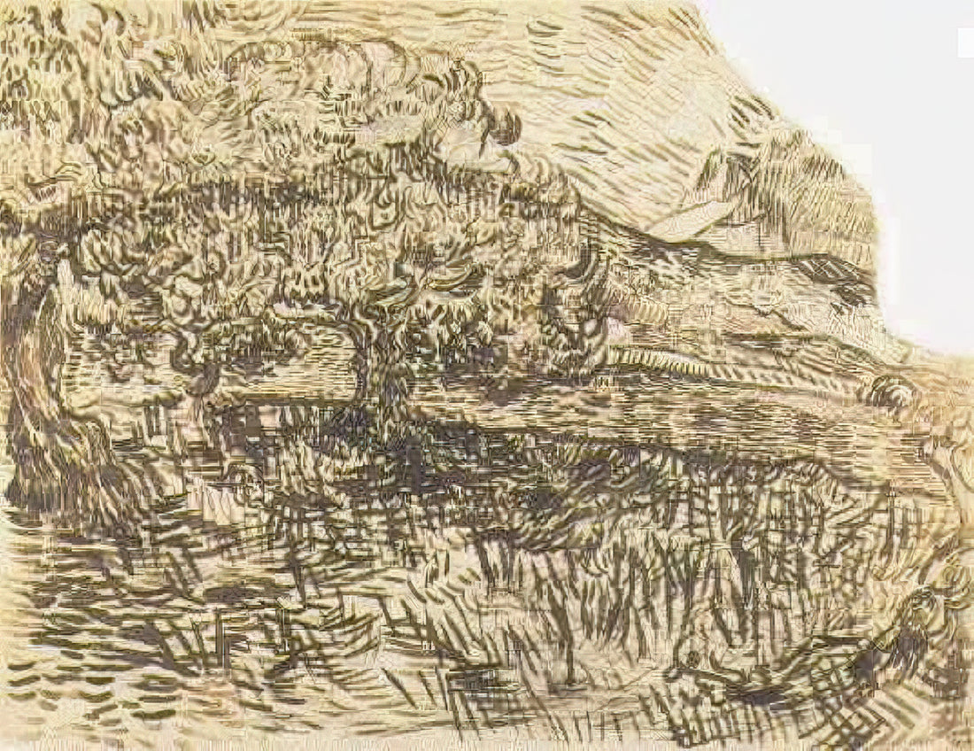 Vincent van Gogh Immersive: A Curator's Guide to Experiencing the Artist's World - Olive Trees in a Mountain Landscape by Vincent van Gogh