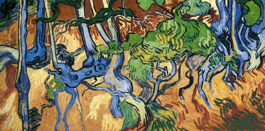 Vincent van Gogh Landscape: The Turbulent Beauty of Nature Through a Master's Eyes - Tree roots by Vincent van Gogh