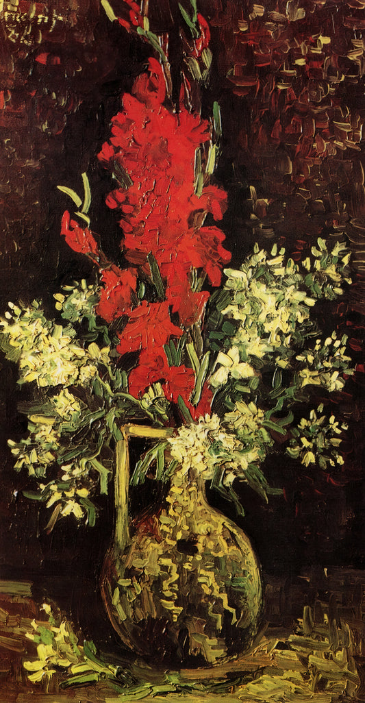 Vincent van Gogh at the Louvre: A Curator's Guide to His Parisian Transformation - Vase with Gladioli and Carnations by Vincent van Gogh