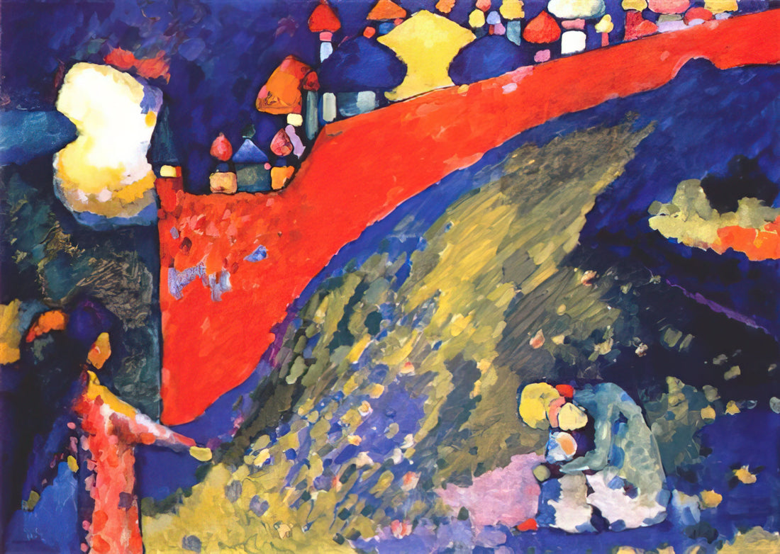 Wassily Kandinsky Art for Sale: A Collector's Guide to Authentic Prints - RED WALL DESTINY 1909 by Wassily Kandinsky