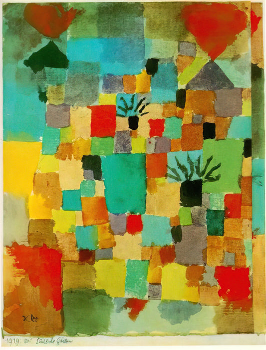 Wassily Kandinsky and Paul Klee: The Pioneers of Abstract Art and Their Enduring Legacy - SOUTHERN TUNISIAN GARDENS 1919 by Paul Klee