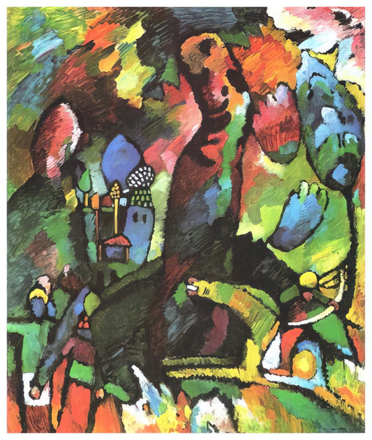 Wassily Kandinsky's Geometric Art: The Abstract Pioneer's Visionary Language of Form - PICTURE WITH ARCHER 1909 by Wassily Kandinsky