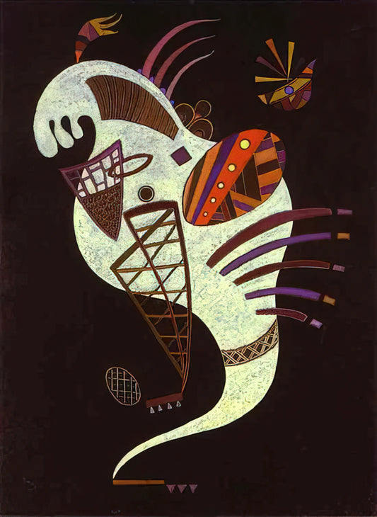 Wassily Kandinsky's Small Pleasures: The Intimate Joy in Abstract Art - WHITE FIGURE 1943 by Wassily Kandinsky