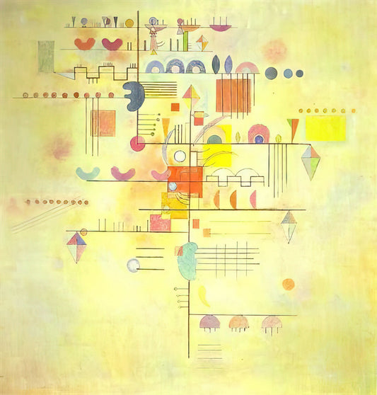 Watercolors by Kandinsky: The Spiritual Revolution in Abstract Art - GENTLE ACCENT 1934 by Wassily Kandinsky