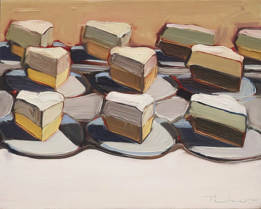 Wayne Thiebaud Display Cakes: A Celebration of American Pop Art and Everyday Delights - Cut Meringues - 1961 by Wayne Thiebaud