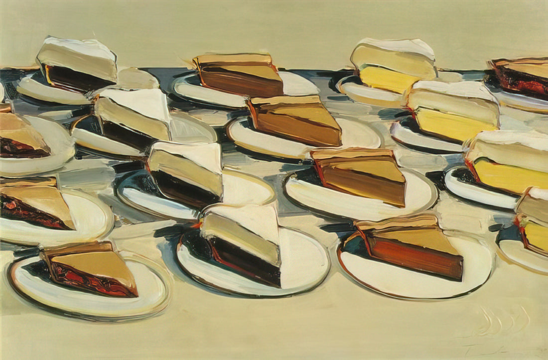 Wayne Thiebaud Exhibition: A Celebration of American Pop Art and Everyday Delights - Pies, Pies, Pies - 1961 by Wayne Thiebaud