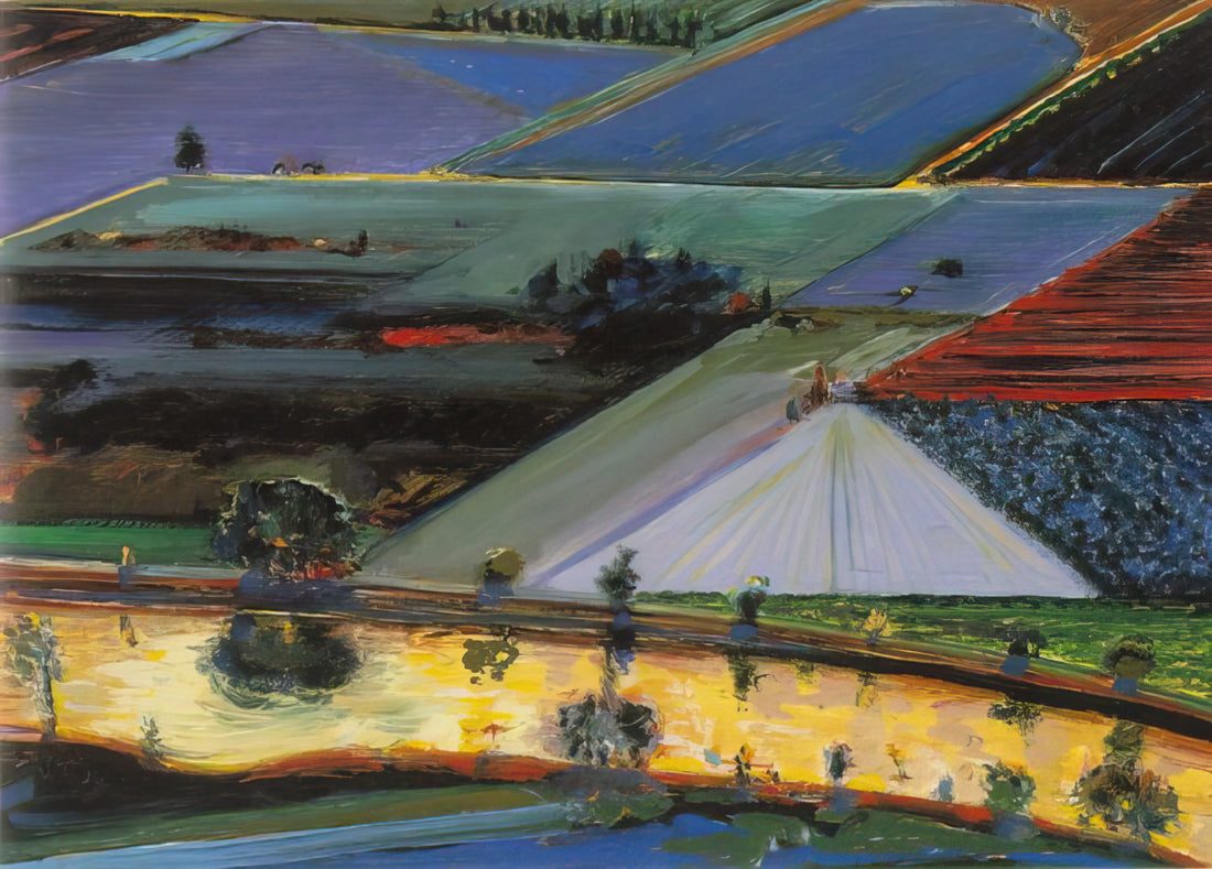 Wayne Thiebaud Lithographs: A Collector's Guide to the Artist's Printmaking Legacy - Farm Channel - 1996 by Wayne Thiebaud