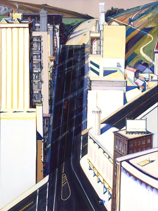 Wayne Thiebaud and Adam Gopnik: A Dialogue on American Art and Everyday Beauty - Sunset Streets - 1985 by Wayne Thiebaud