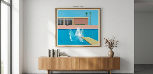 Which websites offer discount deals on David Hockney posters?