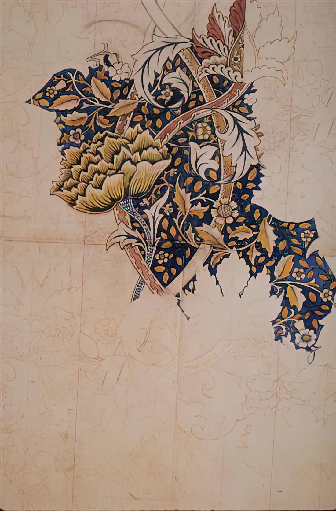 William Morris Framed Art Print: Curating the Arts & Crafts Legacy for Modern Interiors - DESIGN FOR WINDRUSH PRINTED TEXTILE 1883 by William Morris