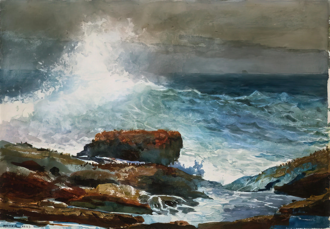 Winslow Homer Black Bass: The Artist's Masterful Depiction of Wilderness and Water - INCOMING TIDE SCARBORO MAINE by Winslow Homer
