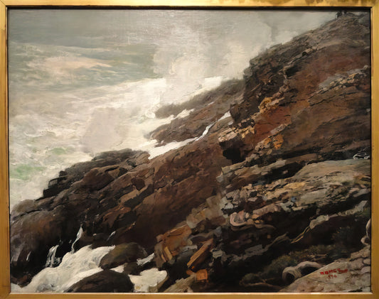 Winslow Homer Ocean Paintings: The American Master of Sea and Solitude - HIGH CLIFF COAST OF MAINE by Winslow Homer