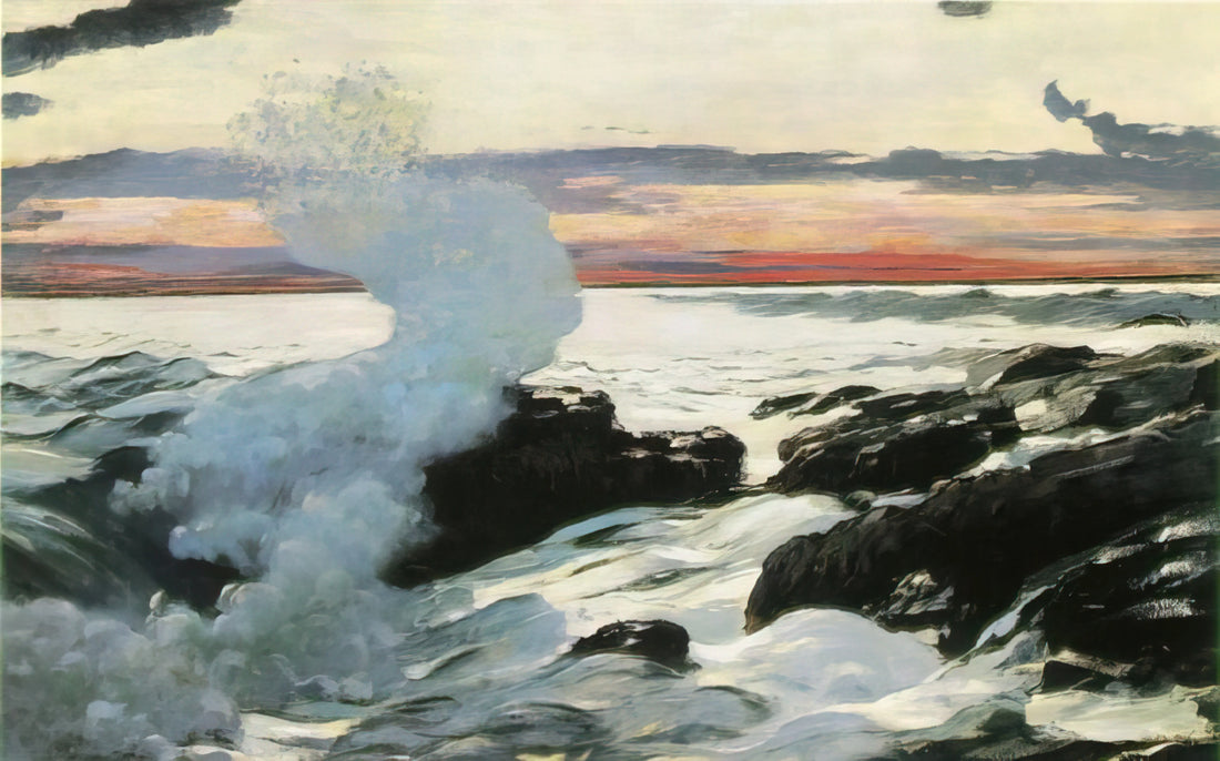 Winslow Homer Watercolor Paintings: The American Master's Revolutionary Aquatic Vision - WEST POINT PROUT S NECK by Winslow Homer