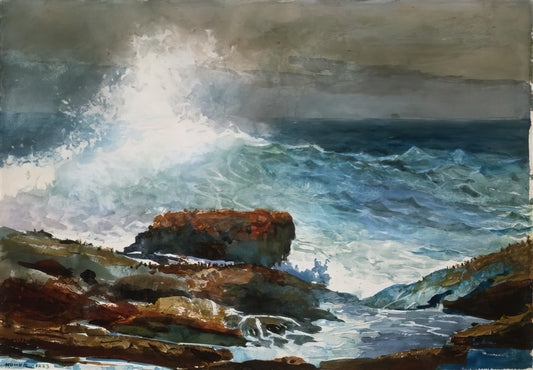 Winslow Homer at the National Gallery of Art: A Deep Dive into an American Master's Legacy - INCOMING TIDE SCARBORO MAINE by Winslow Homer