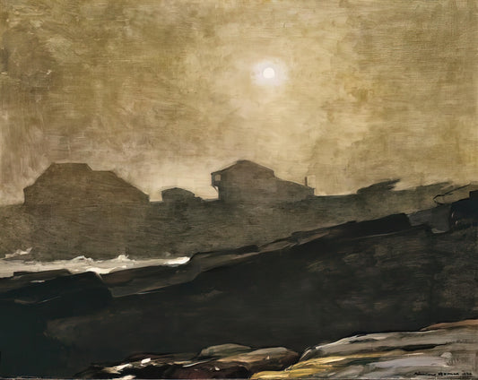 Winslow Homer's Most Famous Painting: The Gulf Stream and the Artist's Enduring Legacy - THE ARTISTS STUDIO IN AFTERNOON FOG 1894 by Winslow Homer