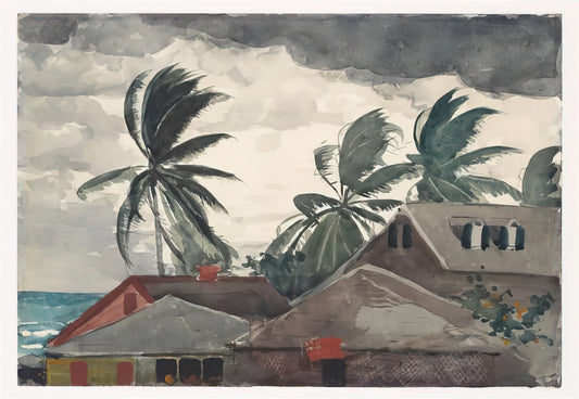 Winslow Homer's 'Fresh Air': Capturing the American Spirit in Art - HURRICANE BAHAMAS 1898 by Winslow Homer