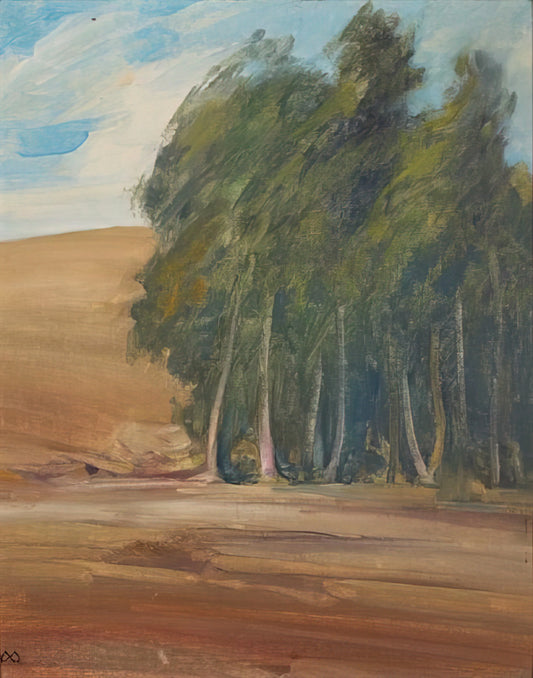 Xavier Martinez Framed Art Print: A Collector's Guide to the California Tonalist's Legacy - A Grove of Windswept Trees - Tonalism by Xavier Martinez