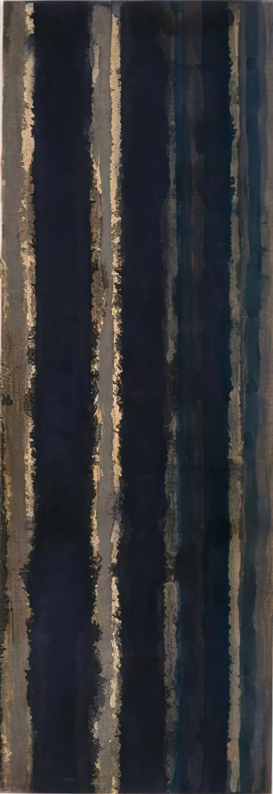 Yun Hyong-keun Acrylic Print: A Guide to the Korean Monochrome Master's Legacy - Burnt Umber and Ultramarine - 1978 by Yun Hyong-keun