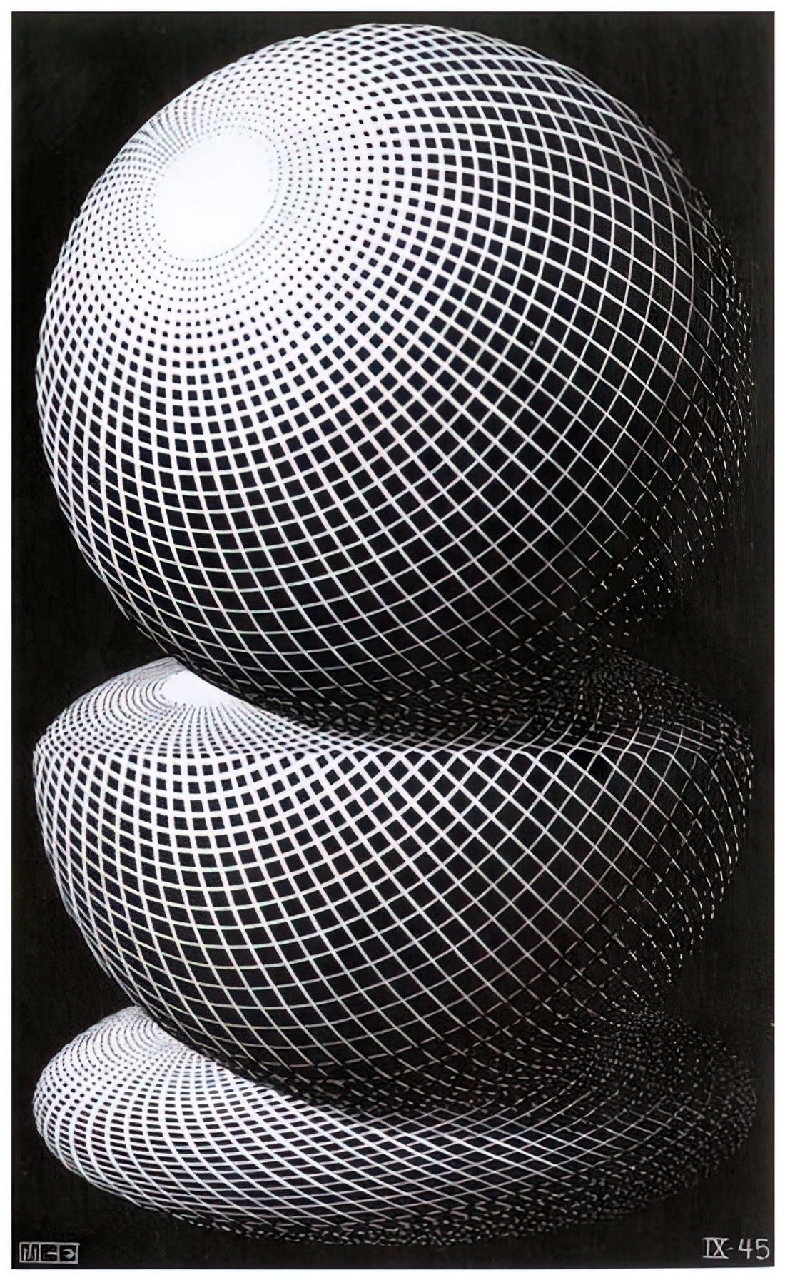 What Do Escher’s Three Spheres Reveal About Perspective and Infinity?