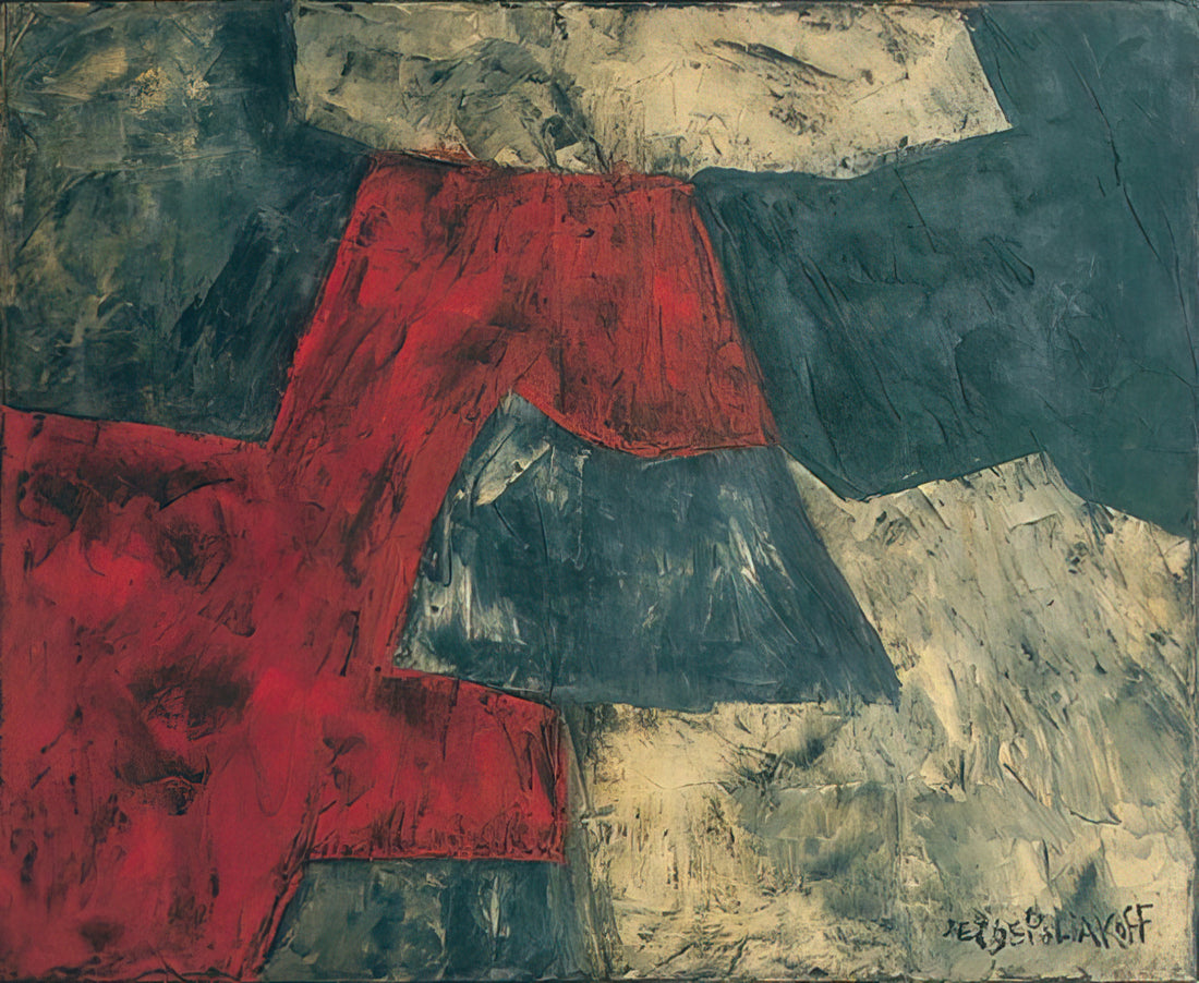 Was macht Serge Poliakoffs 'Composition Rouge' zu einem Meisterwerk der abstrakten Kunst?
