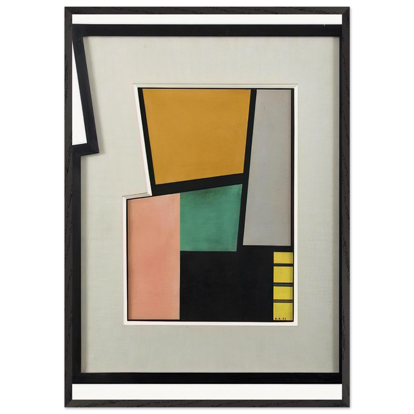 Negal - 1943 - Carmelo Arden Quin 70x100 cm / 28x40 inches Framed Art Print – Black Wooden Frame