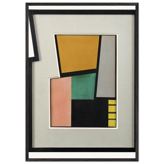 Negal - 1943 - Carmelo Arden Quin 70x100 cm / 28x40 inches Framed Art Print – Black Wooden Frame