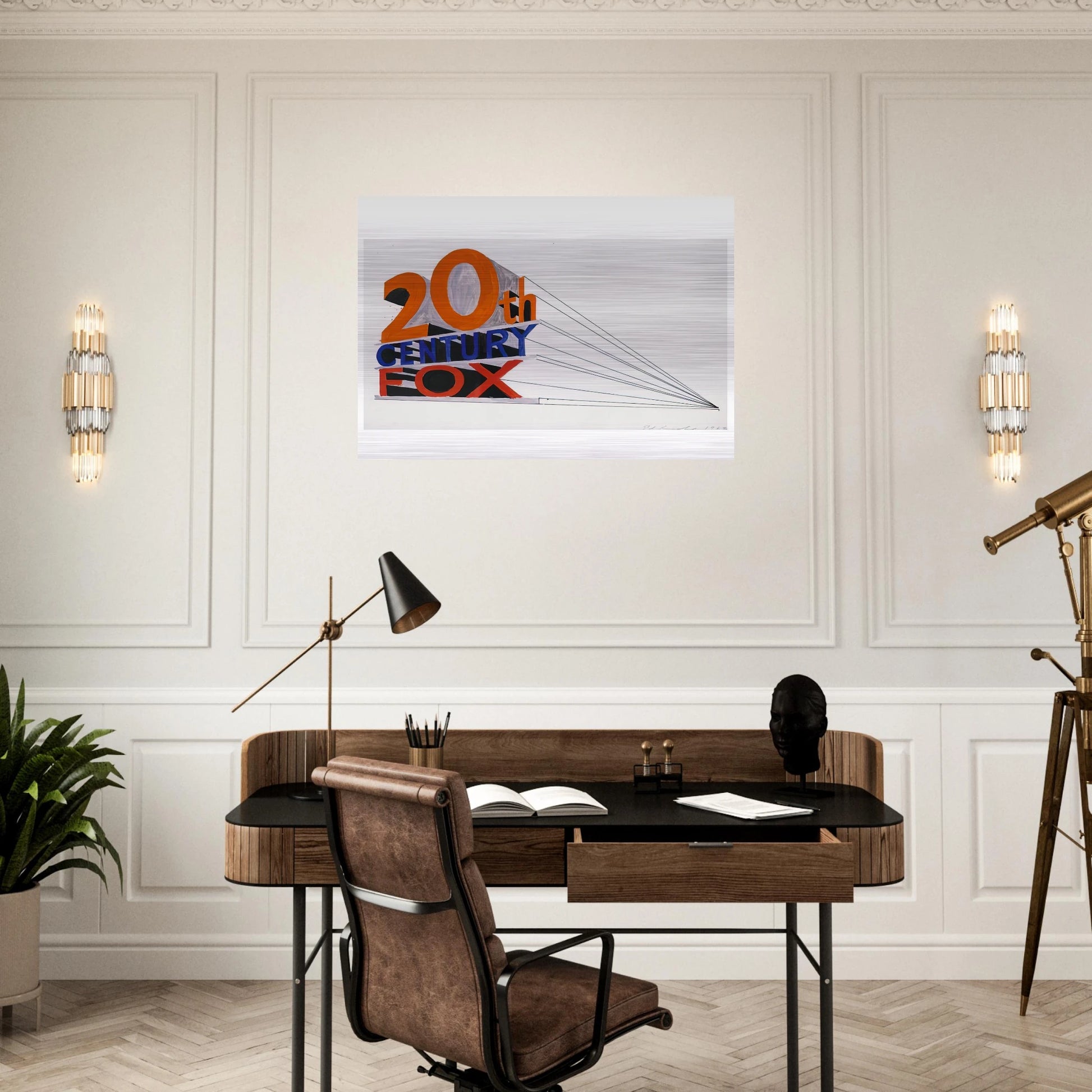 TRADEMARK 4 1962 - Edward Ruscha Brushed Aluminum Print - 70x100 cm / 28x40 inches | Edward Ruscha Aluminum Print | Edward Ruscha Prints