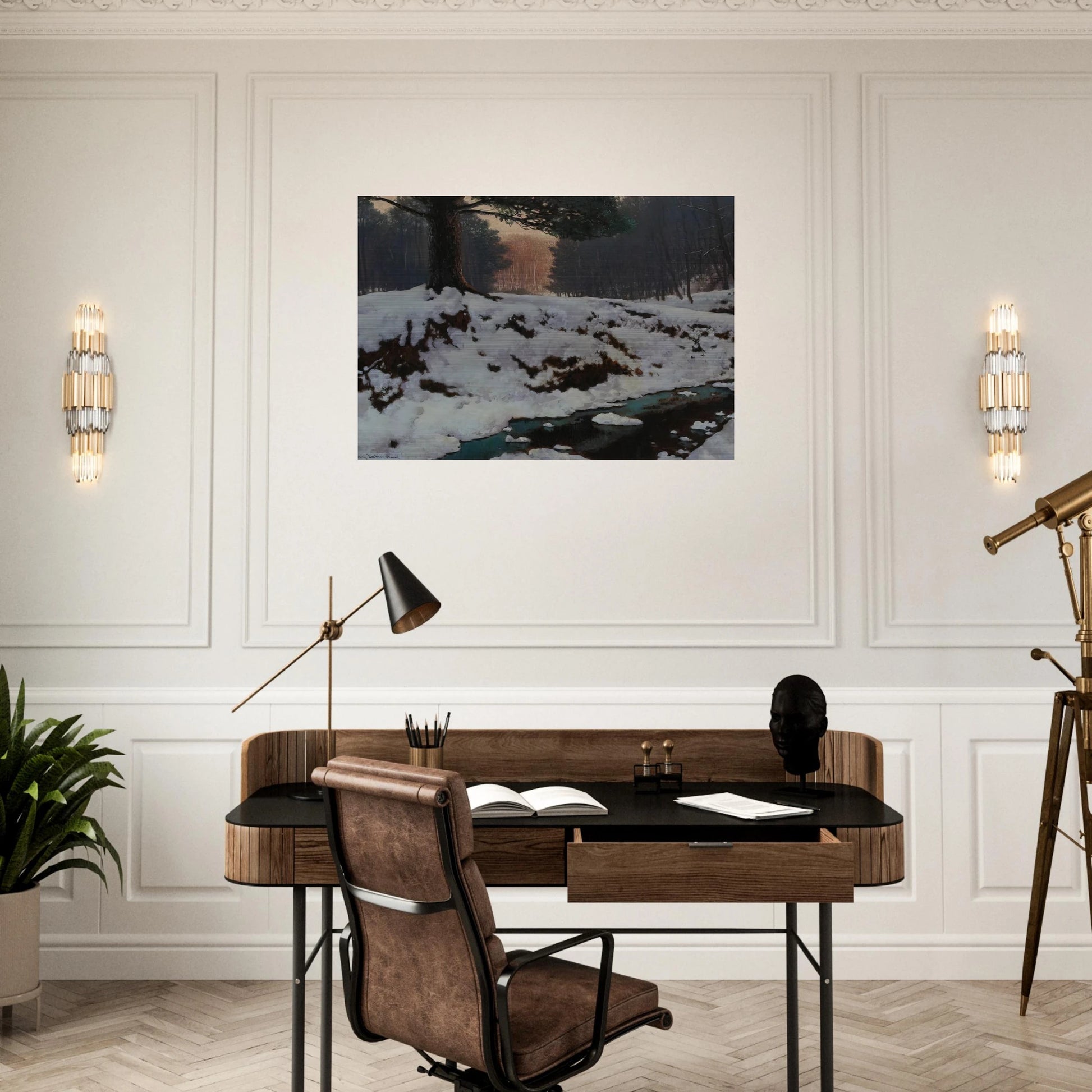The Shadowed Valley - Post-Impressionism - Frank Johnston Brushed Aluminum Print - 70x100 cm / 28x40 inches | Frank Johnston Aluminum Print | Frank Johnston Prints