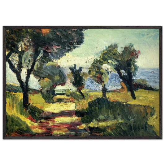 OLIVE TREES 1898 - Henri Matisse 70x100 cm / 28x40 inches Framed Art Print – Black Wooden Frame