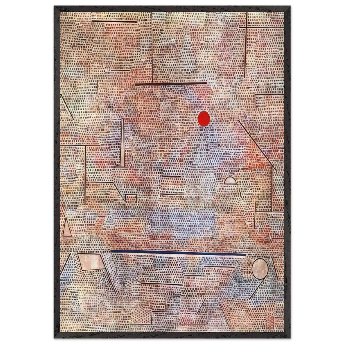 CACODEMONIC 1916 - Paul Klee 70x100 cm / 28x40 inches Framed Art Print – Black Wooden Frame