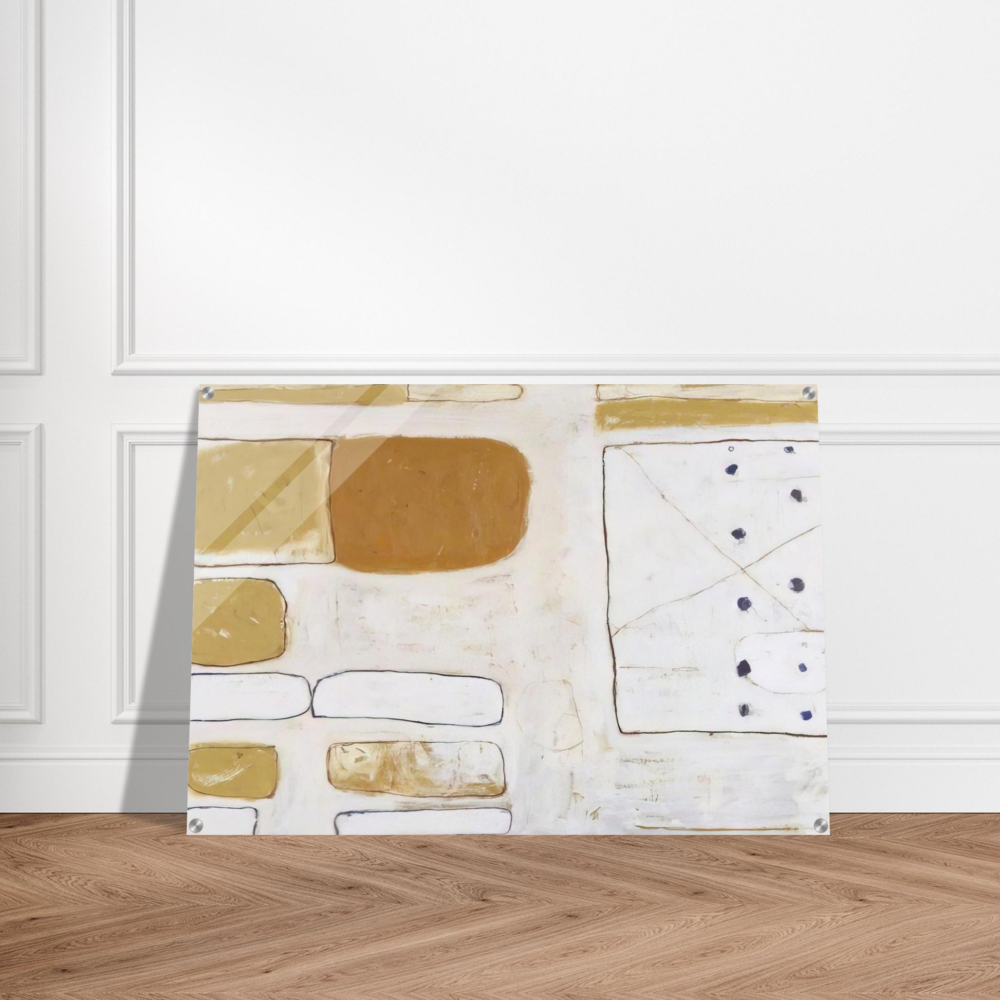 White, Sand and Ochre - 1961 - William Scott Acrylic Print - 70x100 cm / 28x40″ inches | William Scott Wall Art | William Scott Prints