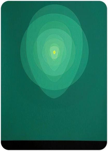 Green Mandala - 1969 By Clarence Holbrook Carter Pack of 10 Post Cards | Clarence Holbrook Carter Post Cards | A6 (10.5 x 14.8 cm) - 4.1 x 5.8 inches