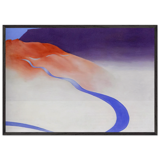 Road to the Ranch - Georgia OKeeffe 70x100 cm / 28x40 inches Framed Art Print – Black Wooden Frame
