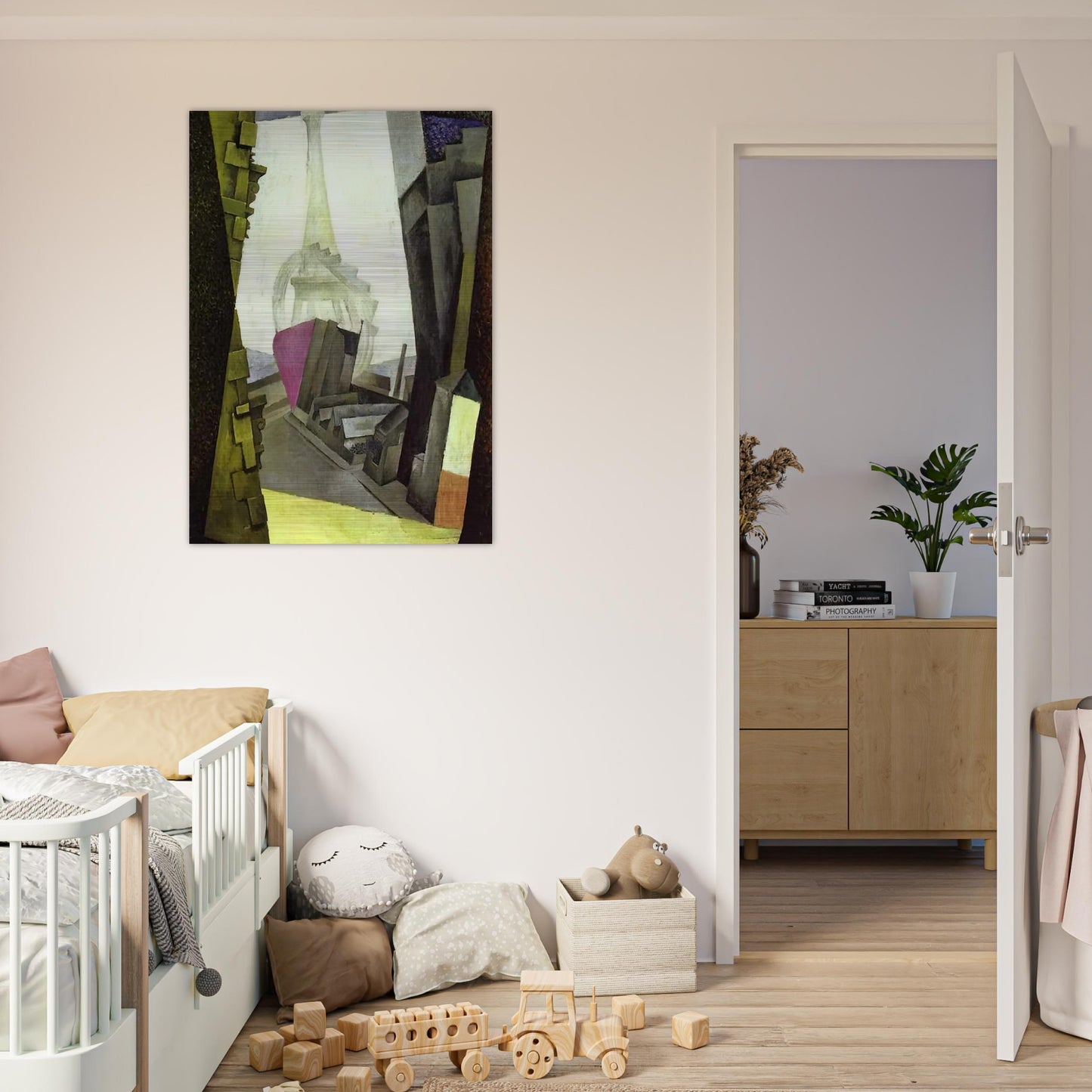 LA TOUR EIFFEL 1914 - Diego Rivera Brushed Aluminum Print - 70x100 cm / 28x40 inches | Diego Rivera Aluminum Print | Diego Rivera Prints
