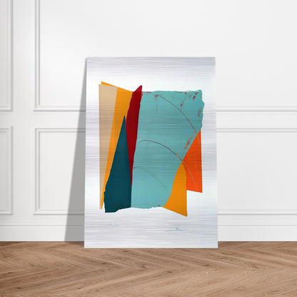 Red Line II - 1979 - Larry Zox Brushed Aluminum Print - 70x100 cm / 28x40 inches | Larry Zox Aluminum Print | Larry Zox Prints