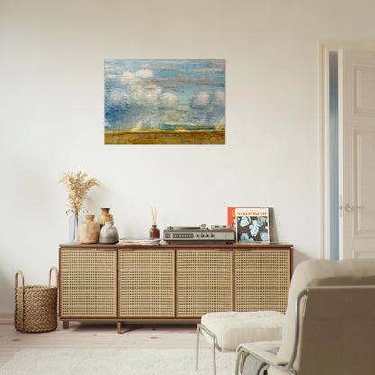 Clouds also known as Rain Clouds over Oregon Desert - Childe Hassam Brushed Aluminum Print - 70x100 cm / 28x40 inches | Childe Hassam Aluminum Print | Childe Hassam Prints