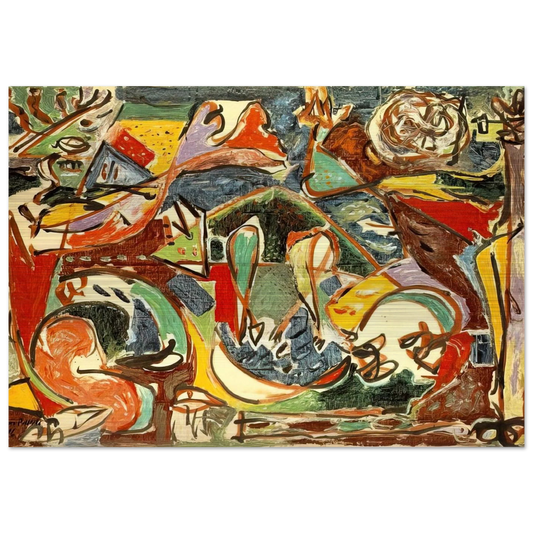 THE KEY - Jackson Pollock Brushed Aluminum Print - 70x100 cm / 28x40 inches | Jackson Pollock Aluminum Print | Jackson Pollock Prints