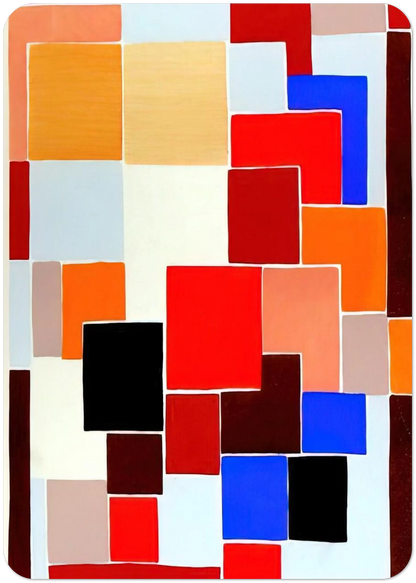 DESIGN IN THE STYLE OF MONDRIAN POSSIBLY FOR A RUG FROM COMPOSITIONS COLOURS IDEAS 1931 By Sonia Delaunay Pack of 10 Post Cards | Sonia Delaunay Post Cards | A6 (10.5 x 14.8 cm) - 4.1 x 5.8 inches