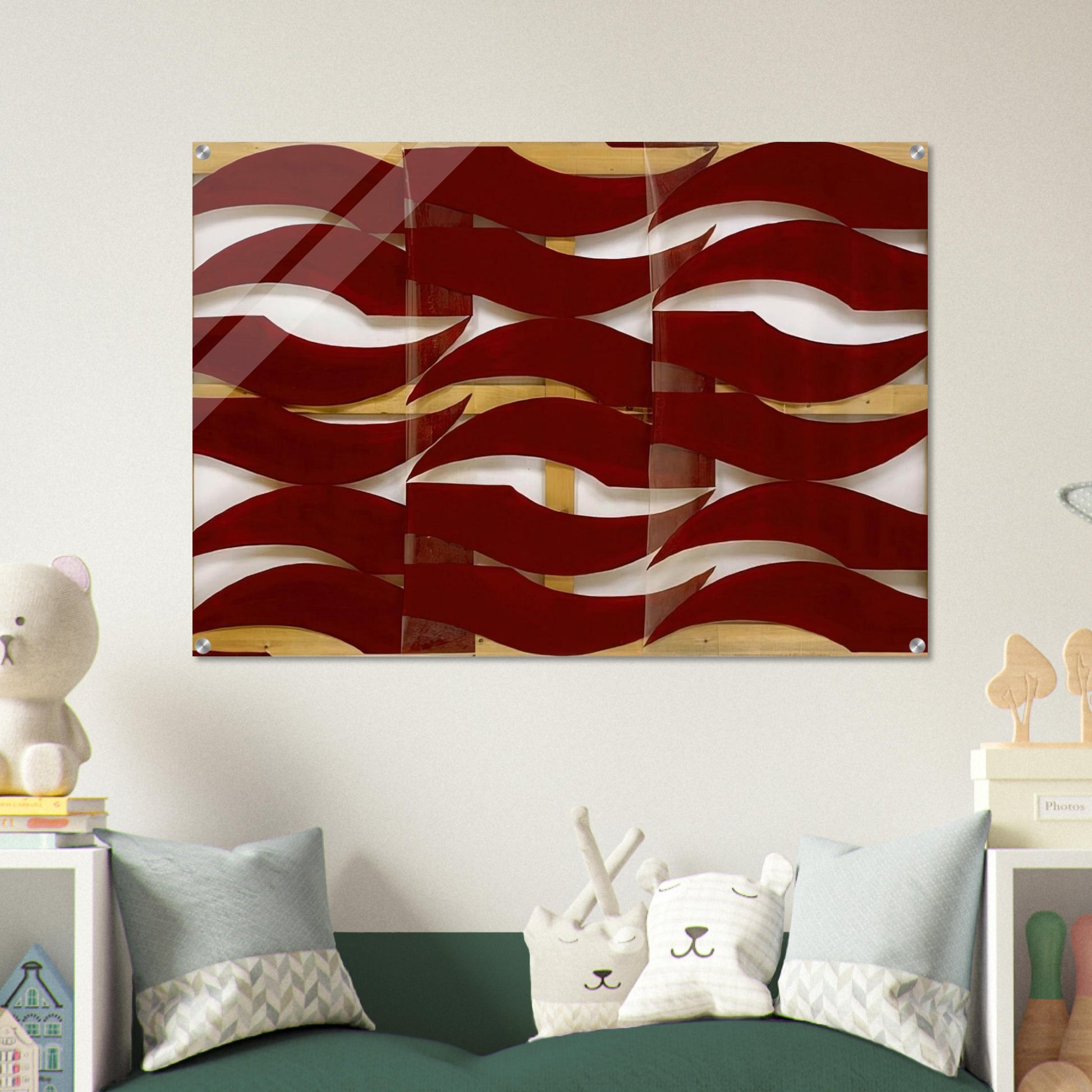 Rosso scuro - 1974 - Carla Accardi Acrylic Print - 70x100 cm / 28x40″ inches