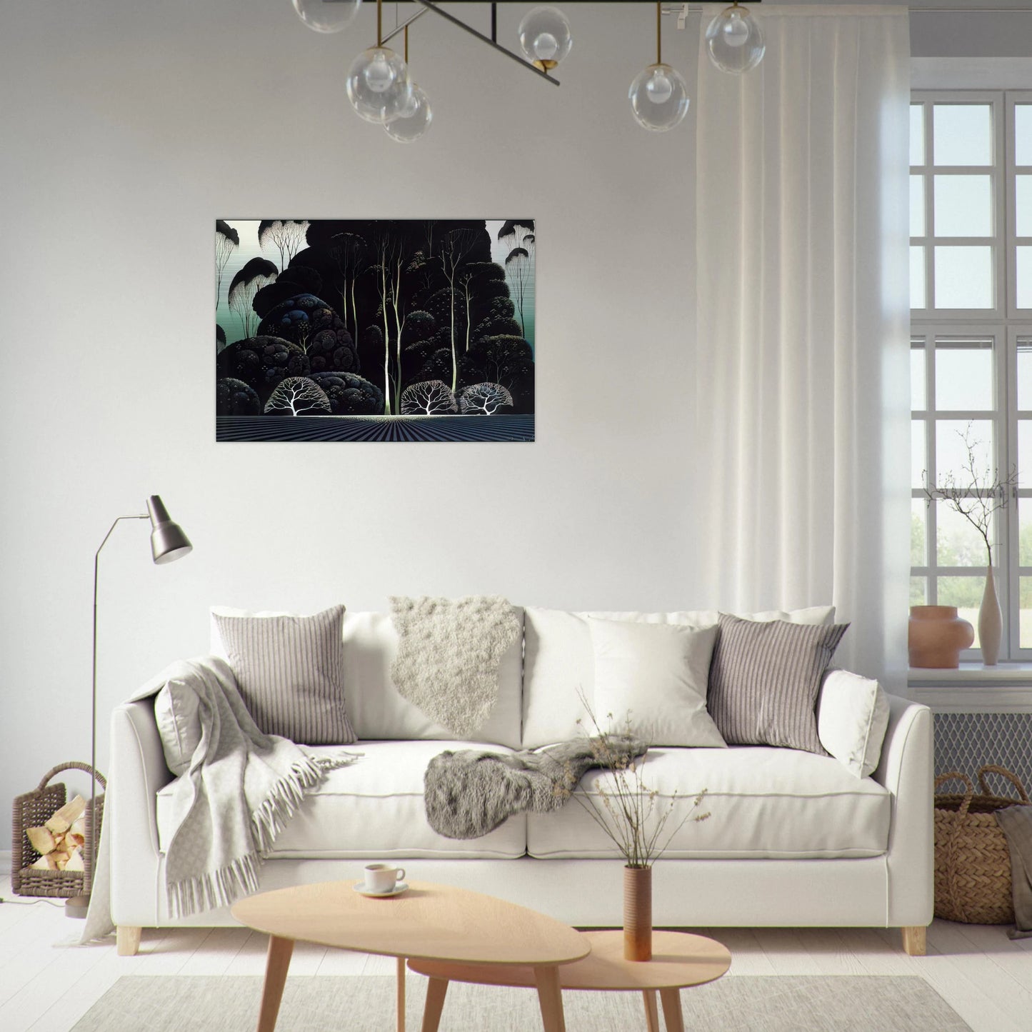 Eucalyptus - Eyvind Earle Brushed Aluminum Print - 70x100 cm / 28x40 inches | Eyvind Earle Aluminum Print | Eyvind Earle Prints