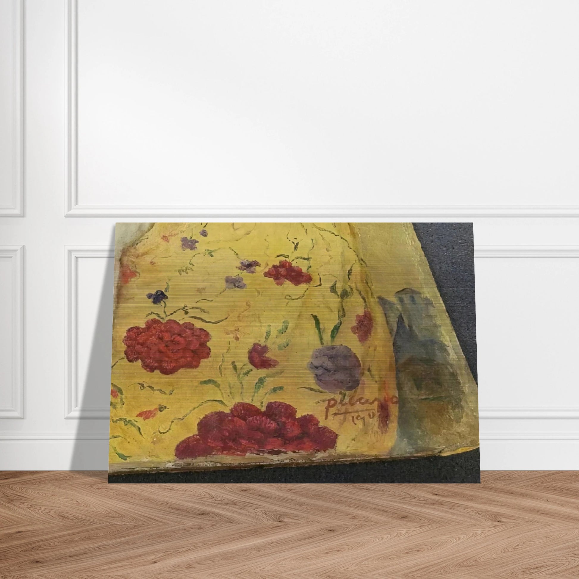 La Maja con Bandolina - 1907  Rome, Italy - Pablo Picasso Brushed Aluminum Print - 70x100 cm / 28x40 inches | Pablo Picasso Aluminum Print | Pablo Picasso Prints