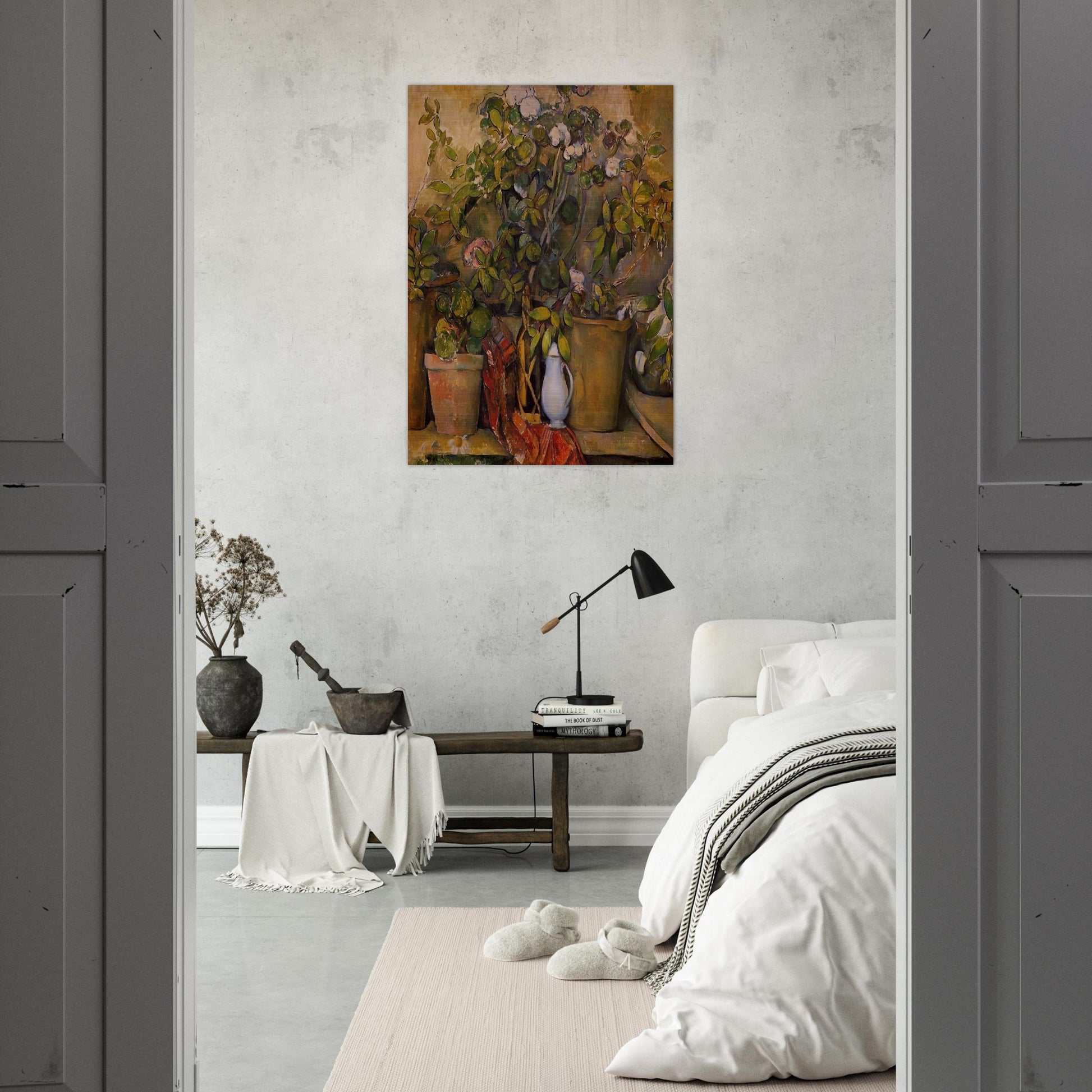 Potted Plants - Paul Cézanne Brushed Aluminum Print - 70x100 cm / 28x40 inches | Paul Cézanne Aluminum Print | Paul Cézanne Prints