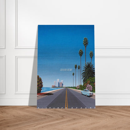 Southern Freeway Pictured Resort - Hiroshi Nagai Brushed Aluminum Print - 70x100 cm / 28x40 inches | Hiroshi Nagai Aluminum Print | Hiroshi Nagai Prints
