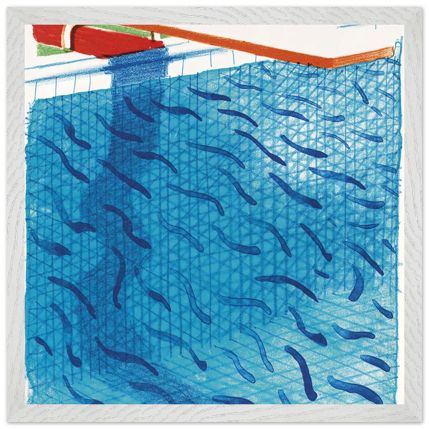 David Hockney - David Hockney Wall art - 70x70 cm / 28x28 inches - Premium Wooden Framed Poster With Fine Art Paper-canvas - Wood frame