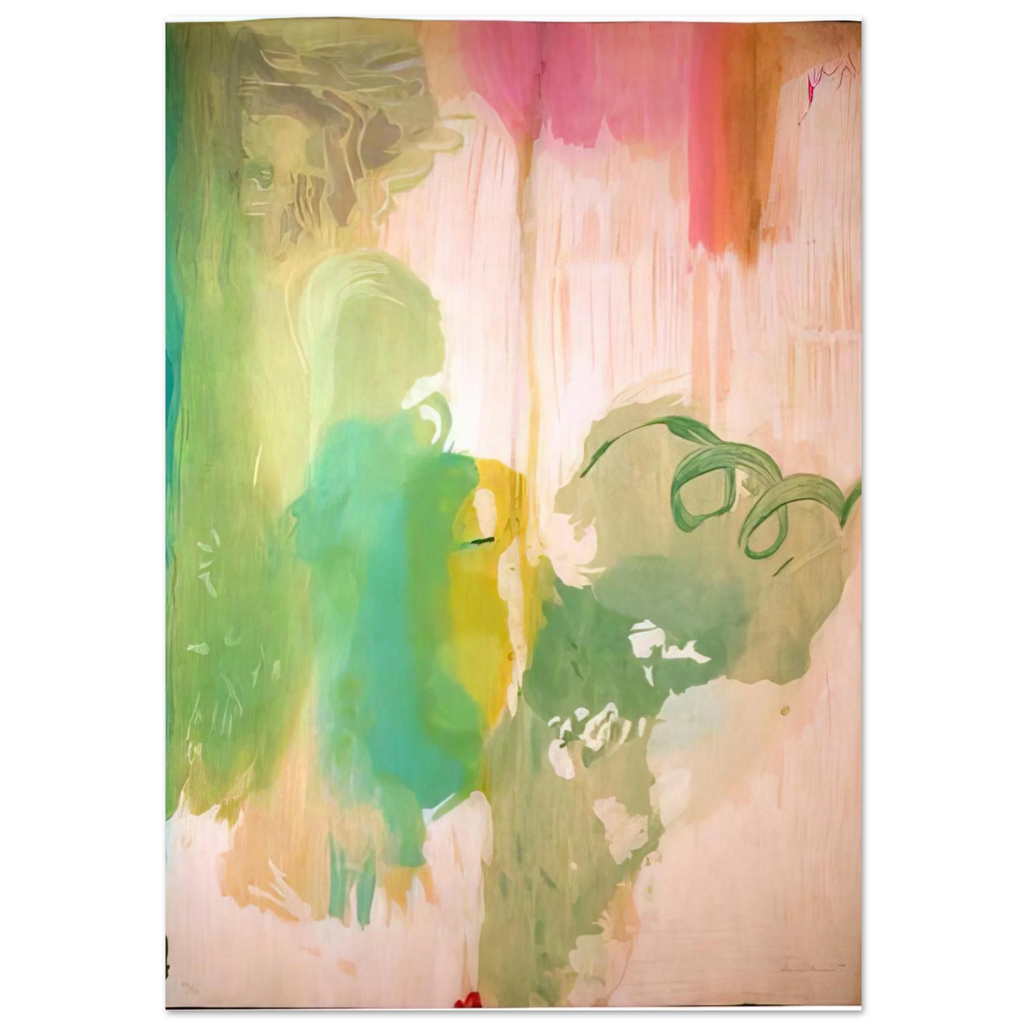 Helen Frankenthaler - Snow Pines - 2004 Wall art - 15x20 cm / 6x8 inches - Premium Wooden Framed Poster With Fine Art Paper-canvas - White frame