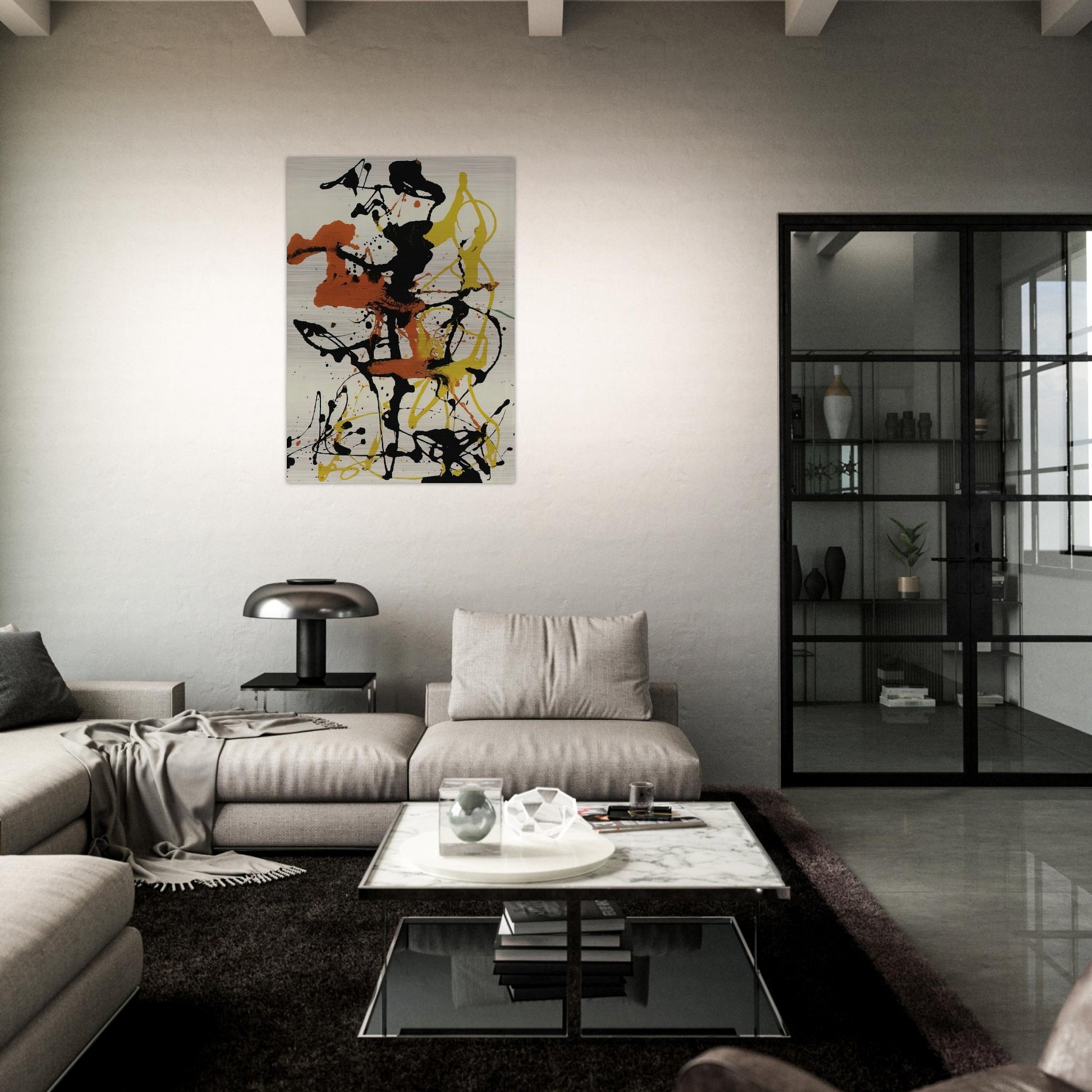 NUMBER 26 1949 - Jackson Pollock Brushed Aluminum Print - 70x100 cm / 28x40 inches | Jackson Pollock Aluminum Print | Jackson Pollock Prints