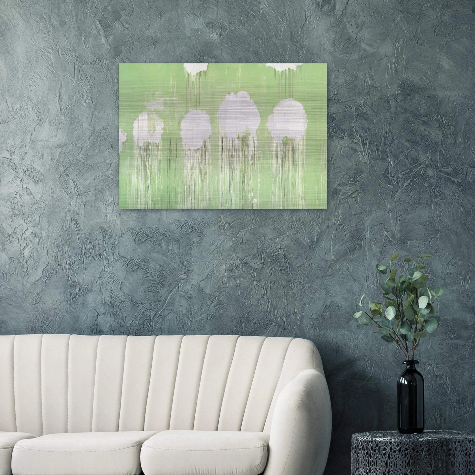Untitled,  Peony Blossom Painting  - Cy Twombly Brushed Aluminum Print - 70x100 cm / 28x40 inches | Cy Twombly Aluminum Print | Cy Twombly Prints